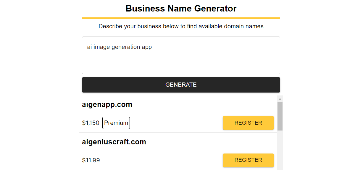 Business Name Generator